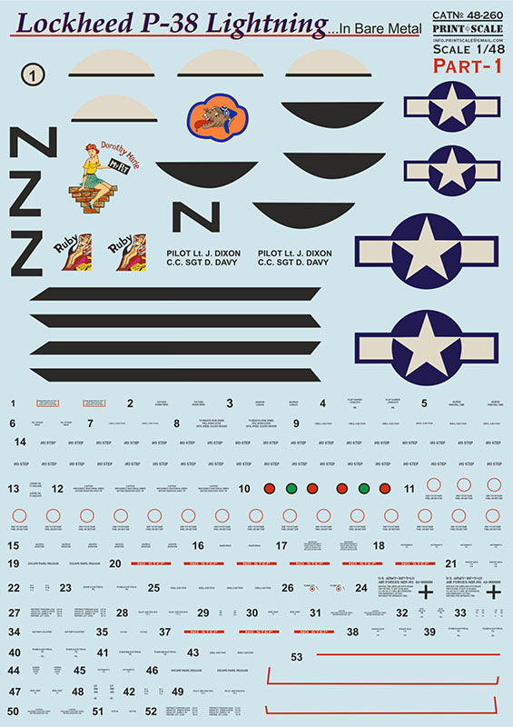 Print Scale 48-260 1:48 Lockheed P-38 Lightning in Bare Metal Part 1