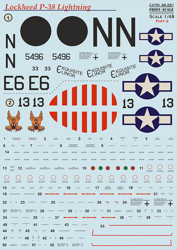 Print Scale 48-261 1:48 Lockheed P-38 Lightning in Bare Metal Part 2