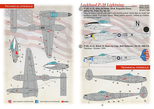 Print Scale 48-261 1:48 Lockheed P-38 Lightning in Bare Metal Part 2