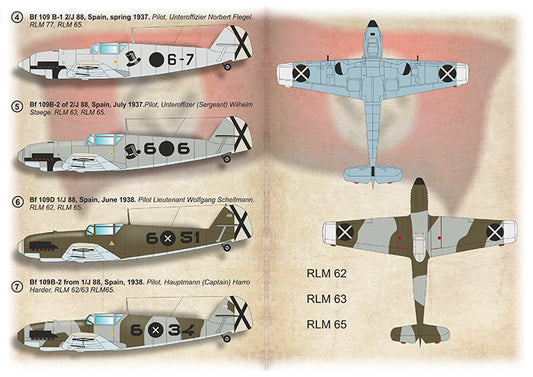 Print Scale 48-267 1:48 Messerschmitt Bf-109B/D Spanish War Part 2