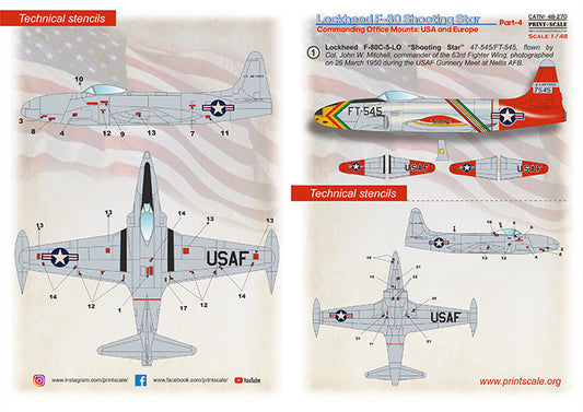 Print Scale 48-270 1:48 Lockheed F-80 Shooting Star Part 4