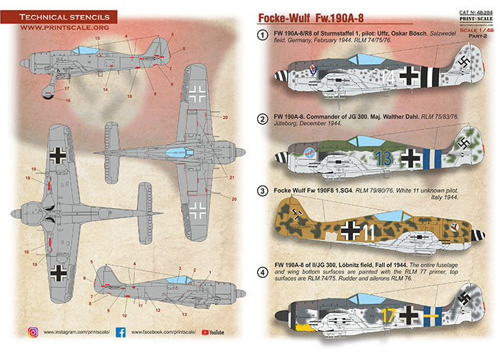 Print Scale 48284 1:48 Focke-Wulf Fw-190A-8 Part-2