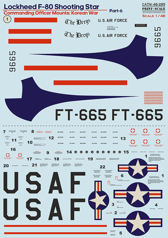 Print Scale 48-285 1:48 Lockheed F-80 Shooting Star Part 6