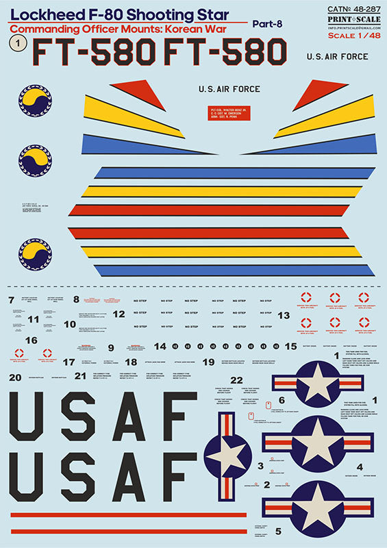 Print Scale 48-287 1:48 Lockheed F-80 Shooting Star Part 8