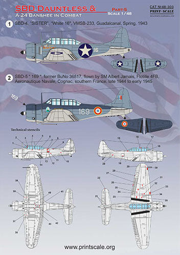 Print Scale 48303 1:48 SBD Dauntless & A-24 Banshee in combat. Part 5