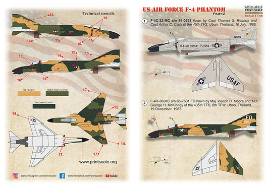 Print Scale 48316 1:48 US Air Forces McDonnell F-4 Phantom. Part 2