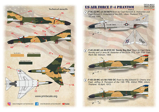 Print Scale 48317 1:48 US Air Forces McDonnell F-4 Phantom. Part 3.