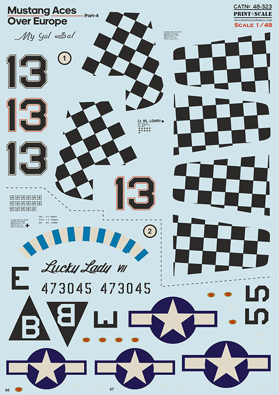 Print Scale 48323 1:48 North-American P-51 Mustang Aces over Europe. Part 4