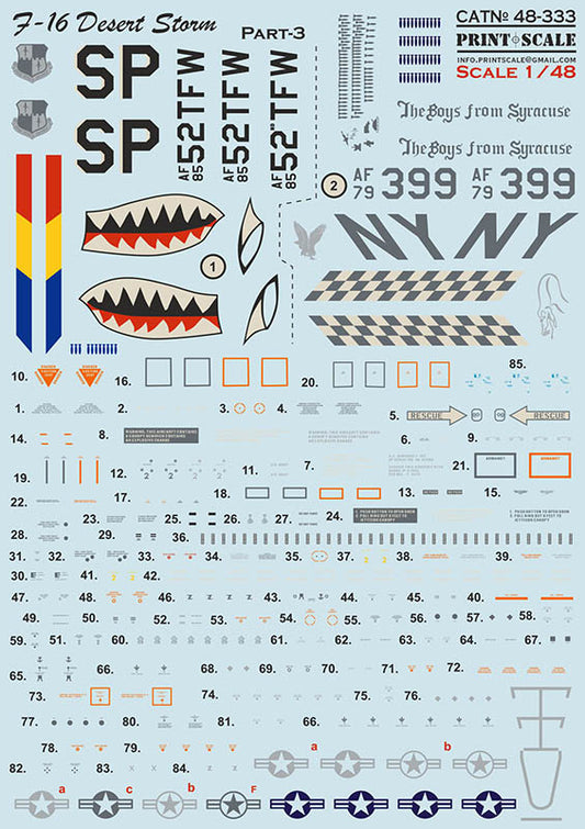 Print Scale 48333 1:48 F-16 Fighting Falcon Desert Storm. Part 3
