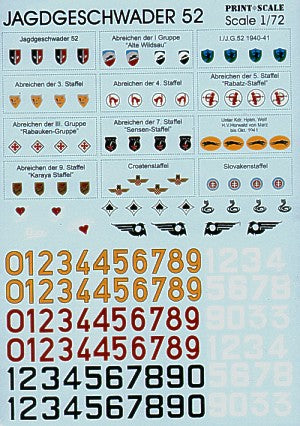 Print Scale 72005 1:72 Jagdgeschwader 52