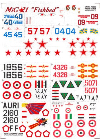 Print Scale 72009 1:72 Mikoyan MiG-21 Fishbed