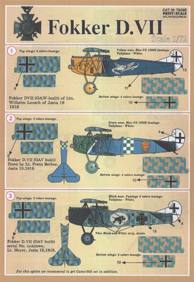 Print Scale 72025 1:72 Fokker D.VII Part 2