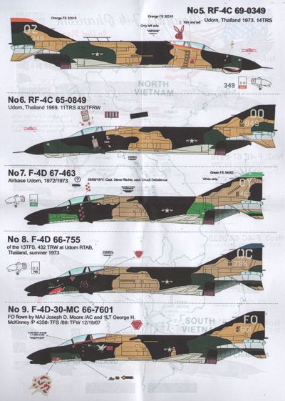 Print Scale 72029 1:72 McDonnell-Douglas F-4C/D/E/RF-4C Phantom II in Vietnam War