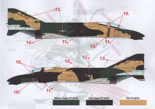 Print Scale 72029 1:72 McDonnell-Douglas F-4C/D/E/RF-4C Phantom II in Vietnam War