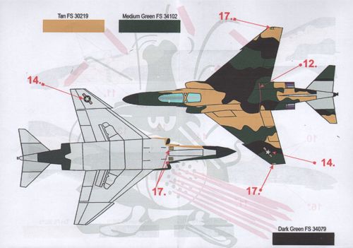 Print Scale 72029 1:72 McDonnell-Douglas F-4C/D/E/RF-4C Phantom II in Vietnam War