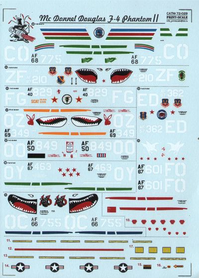 Print Scale 72029 1:72 McDonnell-Douglas F-4C/D/E/RF-4C Phantom II in Vietnam War