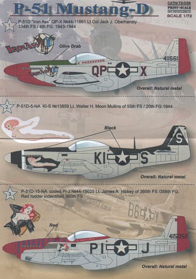 Print Scale 72039 1:72 North-American P-51D Mustang