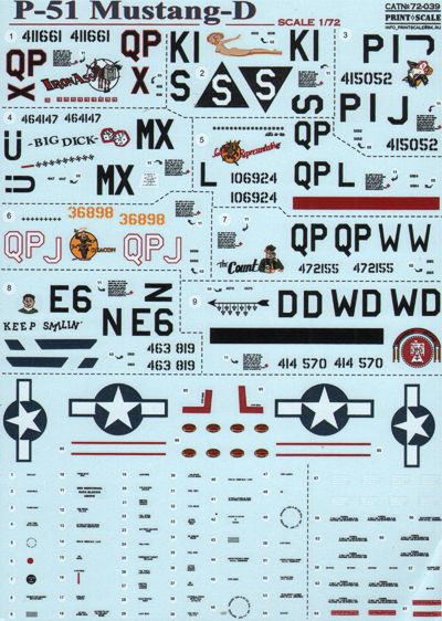 Print Scale 72039 1:72 North-American P-51D Mustang