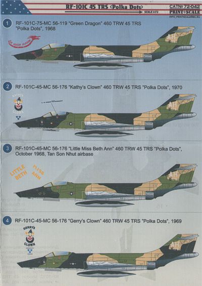 Print Scale 72042 1:72 McDonnell RF-101C Voodoo