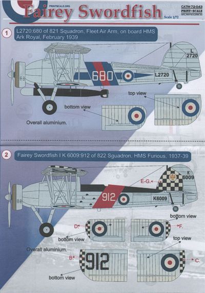 Print Scale 72043 1:72 Fairey Swordfish