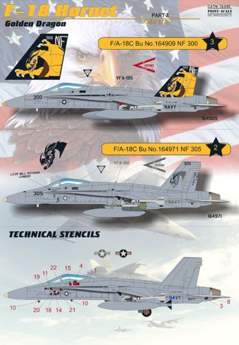 Print Scale 72045 1:72 McDonnell-Douglas F/A-18C Hornet Part 2