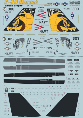 Print Scale 72045 1:72 McDonnell-Douglas F/A-18C Hornet Part 2