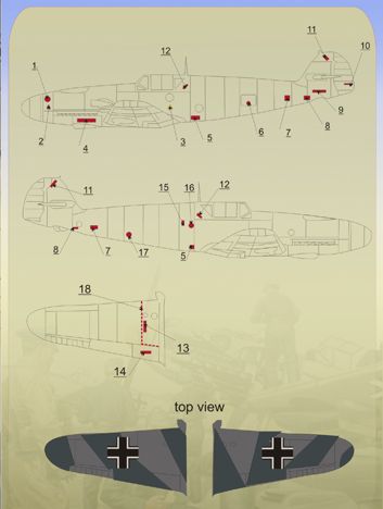 Print Scale 72049 1:72 Messerschmitt Bf-109F-4