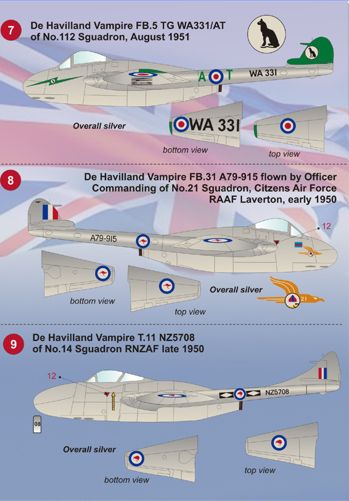 Print Scale 72051 1:72 de Havilland Vampire One Seater