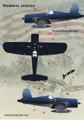 Print Scale 72052 1:72 Vought F4U Corsair Korean War