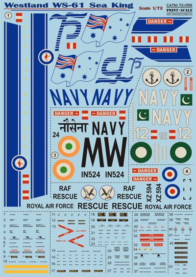 Print Scale 72056 1:72 Westland WS-61 Sea King