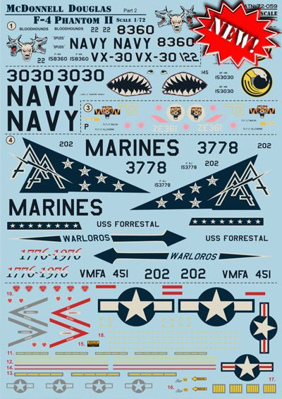 Print Scale 72059 1:72 U.S. Navy McDonnell-Douglas F-4 Phantom II MiG Killers Part 2