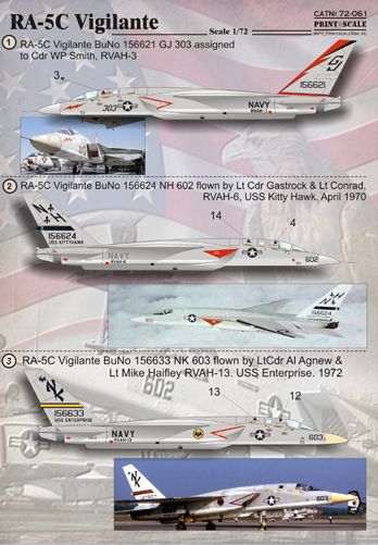 Print Scale 72061 1:72 North-American RA-5C Vigilante