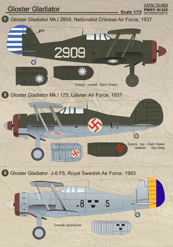 Print Scale PSL72063 1:72 Gloster Gladiator Part 2