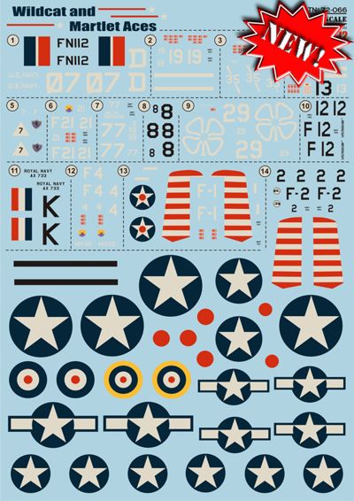 Print Scale 72066 1:72 Grumman Wildcat and Martlet Aces