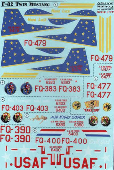 Print Scale 72067 1:72 North-American F-82 Twin Mustang