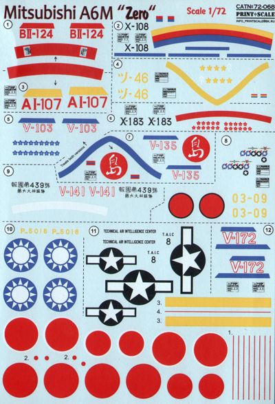 Print Scale 72068 1:72 Mitsubishi A6M 'Zero'