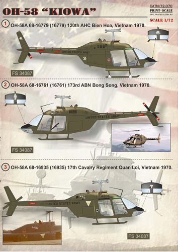 Print Scale 72070 1:72 Bell OH-58 'Kiowa'