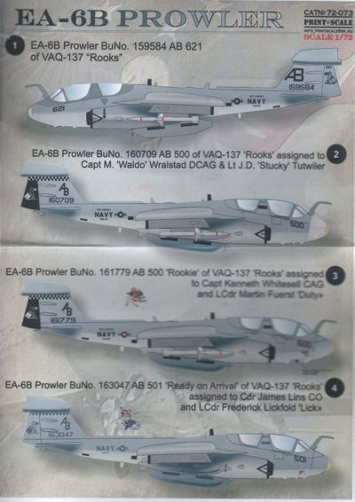 Print Scale 72073 1:72 Grumman EA-6B Prowler