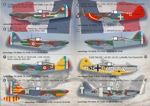 Print Scale 72078 1:72 Dewoitine D.520