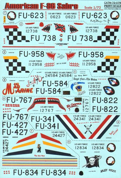 Print Scale 72079 1:72 North-American F-86E Sabre