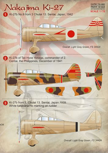 Print Scale 72080 1:72 Nakajima Ki-27 Nate