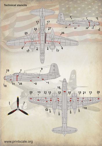 Print Scale 72084 1:72 Douglas A-20 Havoc