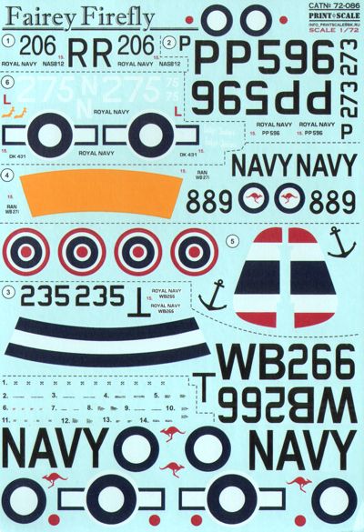 Print Scale 72086 1:72 Fairey Firefly