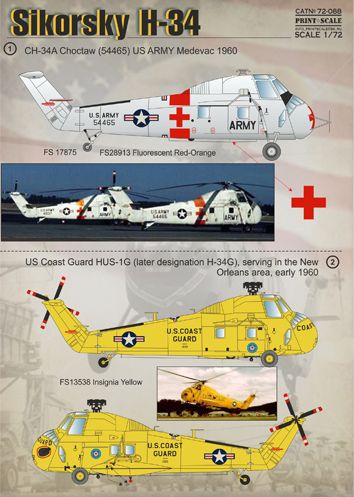 Print Scale 72088 1:72 Sikorsky H-34