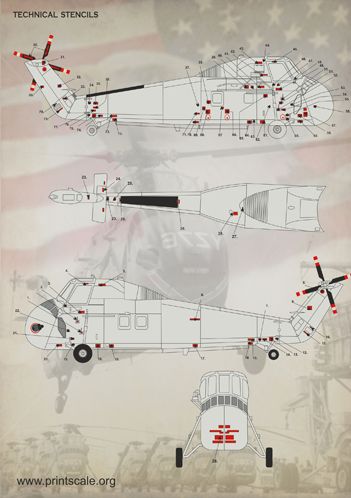 Print Scale 72088 1:72 Sikorsky H-34