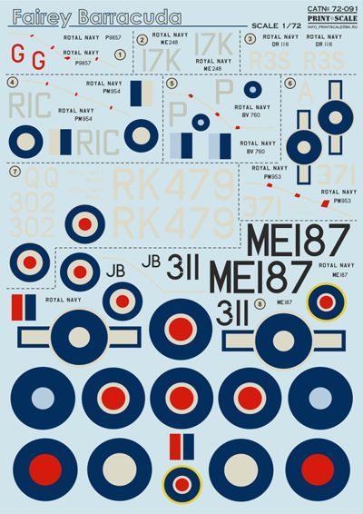 Print Scale 72091 1:72 Fairey Barracuda