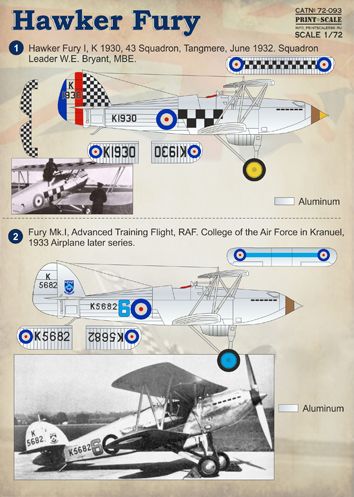 Print Scale 72093 1:72 Hawker Fury