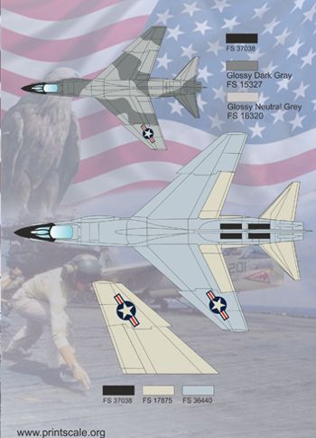 Print Scale 72095 1:72 Vought F-8 Crusader