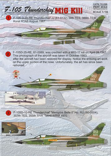 Print Scale 72096 1:72 Republic F-105D Thunderchief