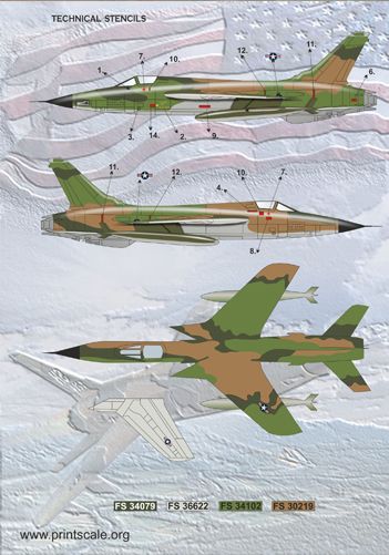 Print Scale 72096 1:72 Republic F-105D Thunderchief